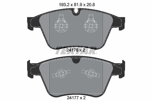 set placute frana,frana disc TEXTAR Q+ 2417601