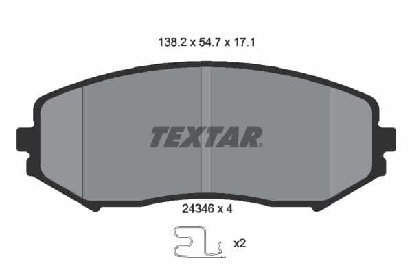 set placute frana,frana disc TEXTAR 2434601