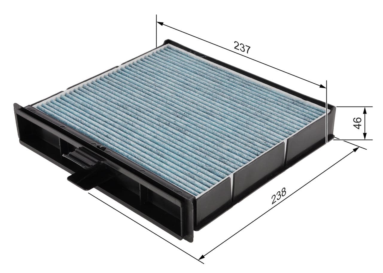 Filtru, aer habitaclu BOSCH 0 986 628 527