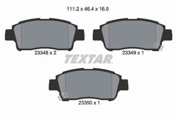 set placute frana,frana disc TEXTAR 2334803
