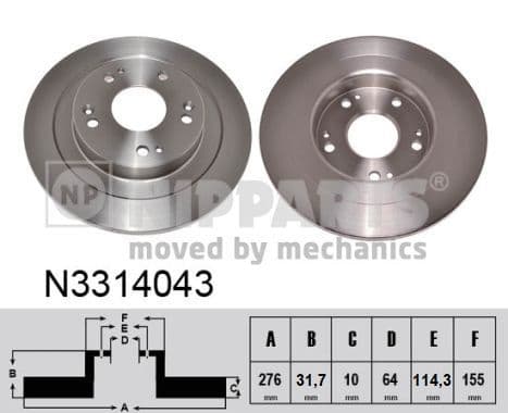 Disc frana NIPPARTS N3314043