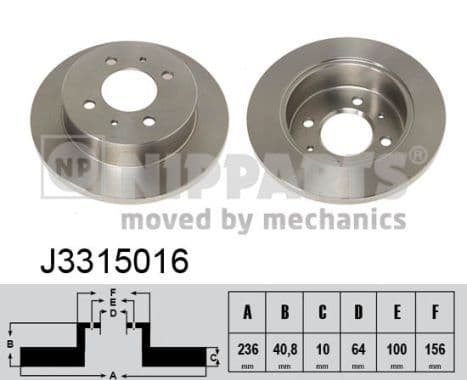 Disc frana NIPPARTS J3315016