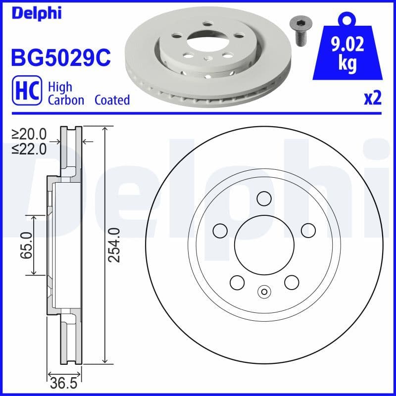 Disc frana DELPHI BG5029C