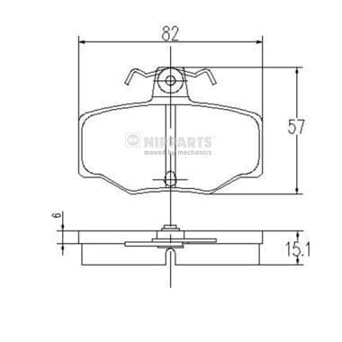 set placute frana,frana disc NIPPARTS J3611031