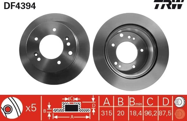 Disc frana TRW DF4394