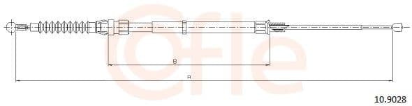 Cablu, frana de parcare COFLE 10.9028