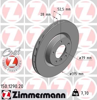 Disc frana ZIMMERMANN COAT Z 150.1290.20