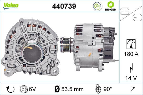 Generator / Alternator VALEO RE-GEN REMANUFACTURED 440739