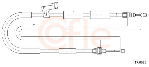 Cablu, frana de parcare COFLE 17.0685