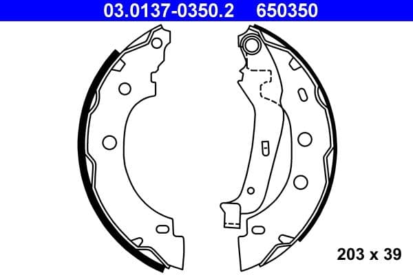 Set saboti frana ATE 03.0137-0350.2