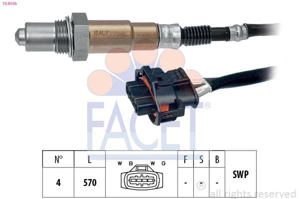Sonda Lambda FACET Made in Italy - OE Equivalent 10.8168
