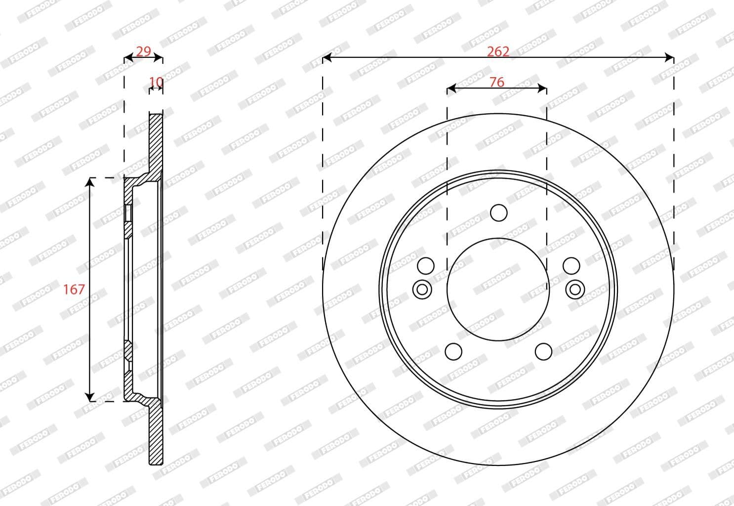 Disc frana FERODO DDF2848C