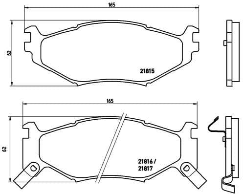 set placute frana,frana disc BREMBO P 11 007