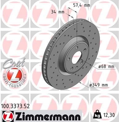 Disc frana ZIMMERMANN SPORT Z 100.3373.52