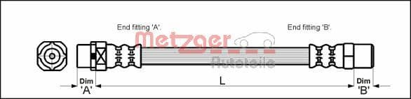 Furtun frana METZGER 4110053