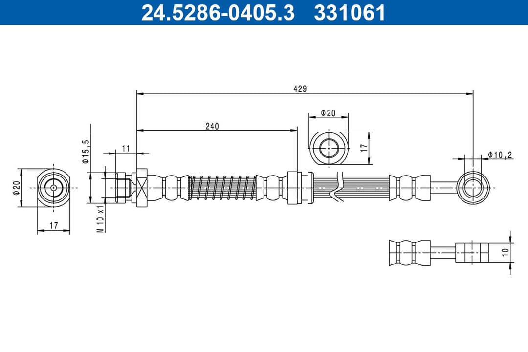 Furtun frana ATE 24.5286-0405.3