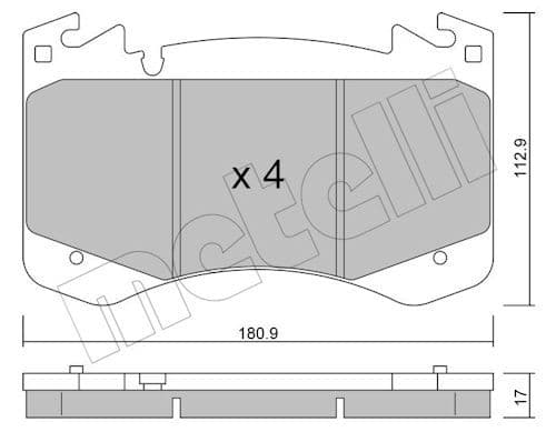 set placute frana,frana disc METELLI 22-1392-0