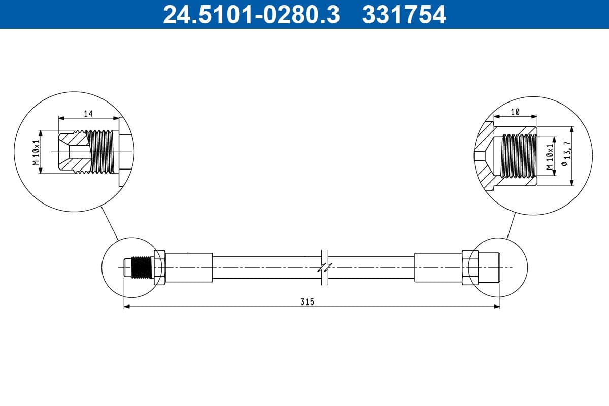 Furtun frana ATE 24.5101-0280.3