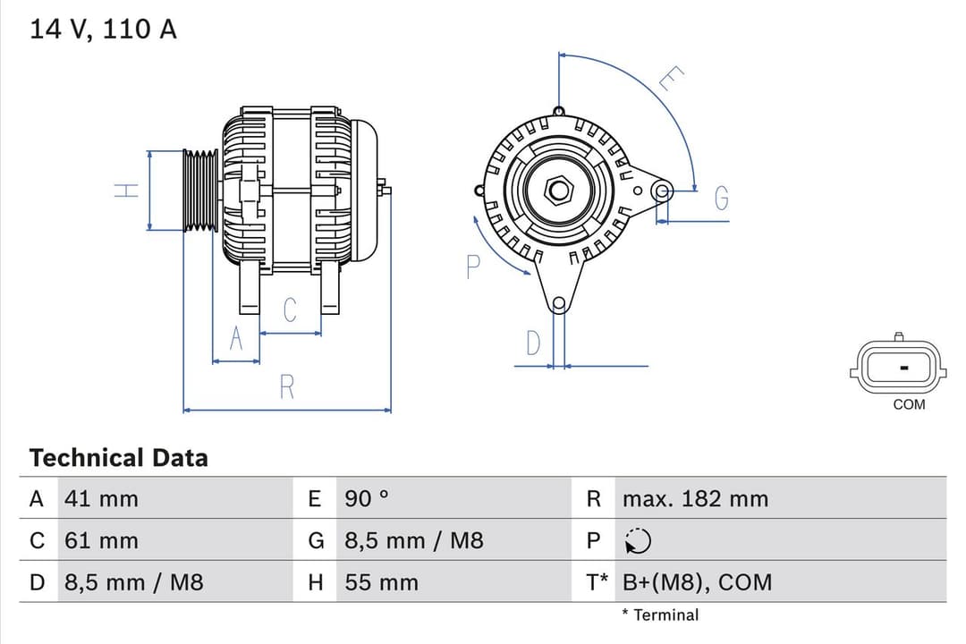 Generator / Alternator BOSCH 0 986 080 710