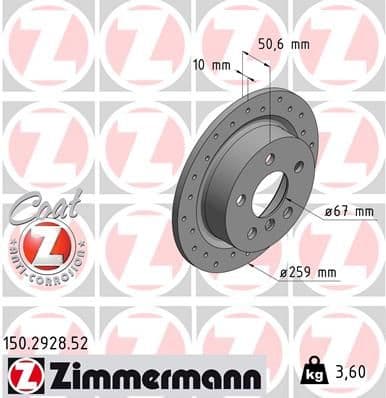 Disc frana ZIMMERMANN SPORT Z 150.2928.52
