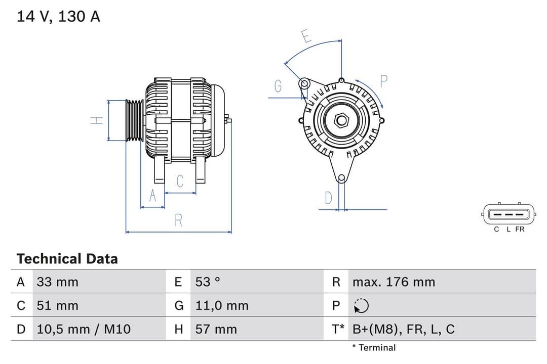 Generator / Alternator BOSCH 0 986 082 820