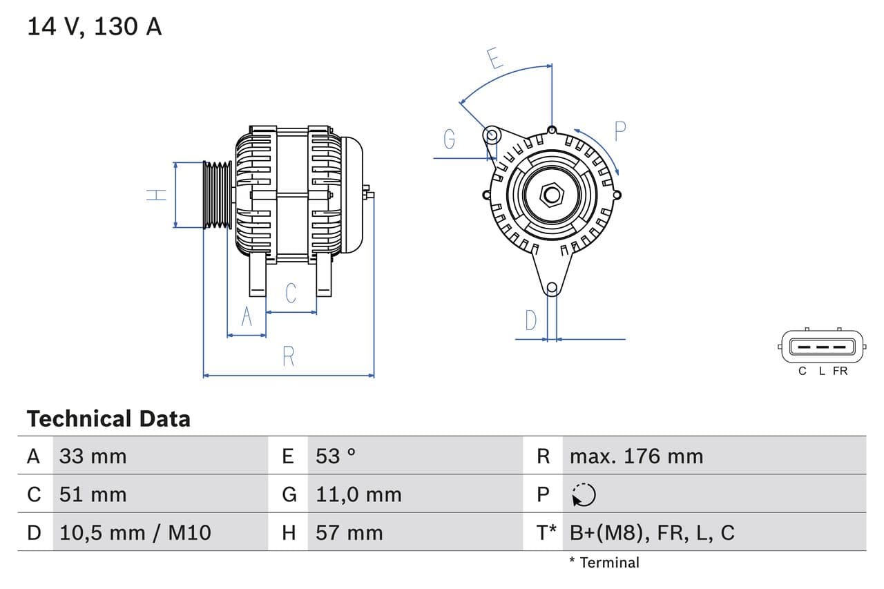 Generator / Alternator BOSCH 0 986 082 820