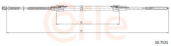 Cablu, frana de parcare COFLE 10.7131