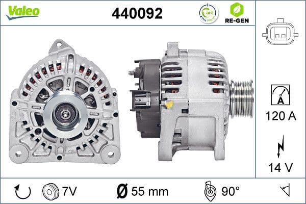 Generator / Alternator VALEO RE-GEN REMANUFACTURED 440092
