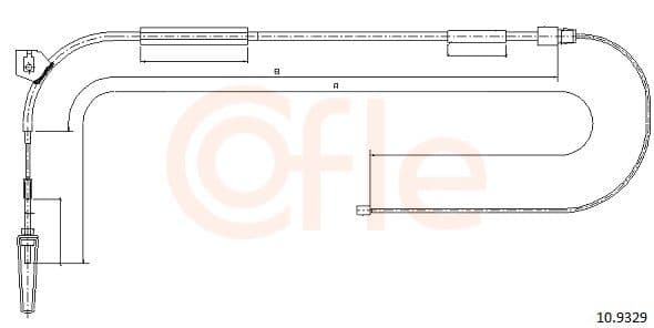 Cablu, frana de parcare COFLE 10.9329
