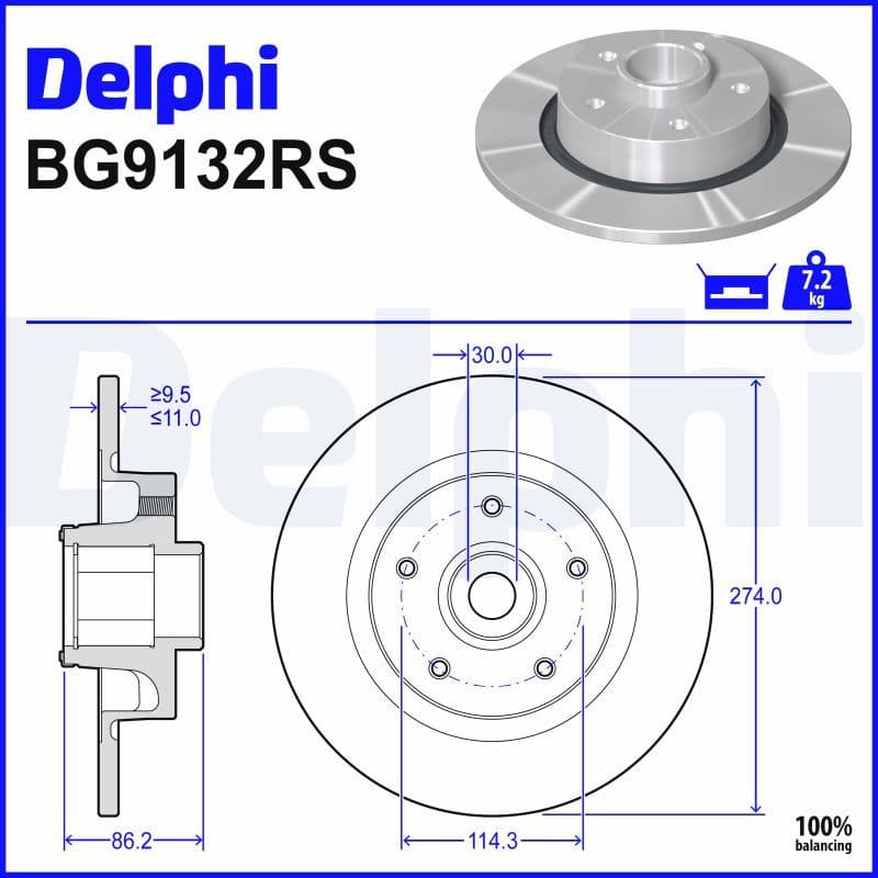 Disc frana DELPHI BG9132RS