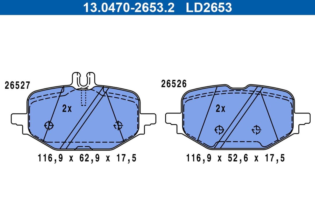 set placute frana,frana disc ATE Ceramic 13.0470-2653.2