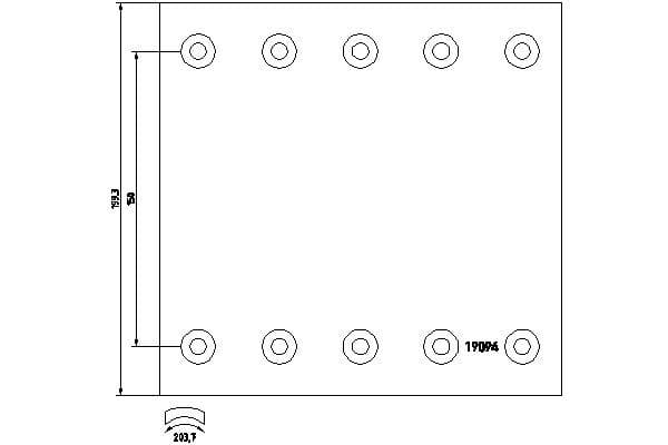 Set garnituri de frictiune, frana tambur TEXTAR 1909440