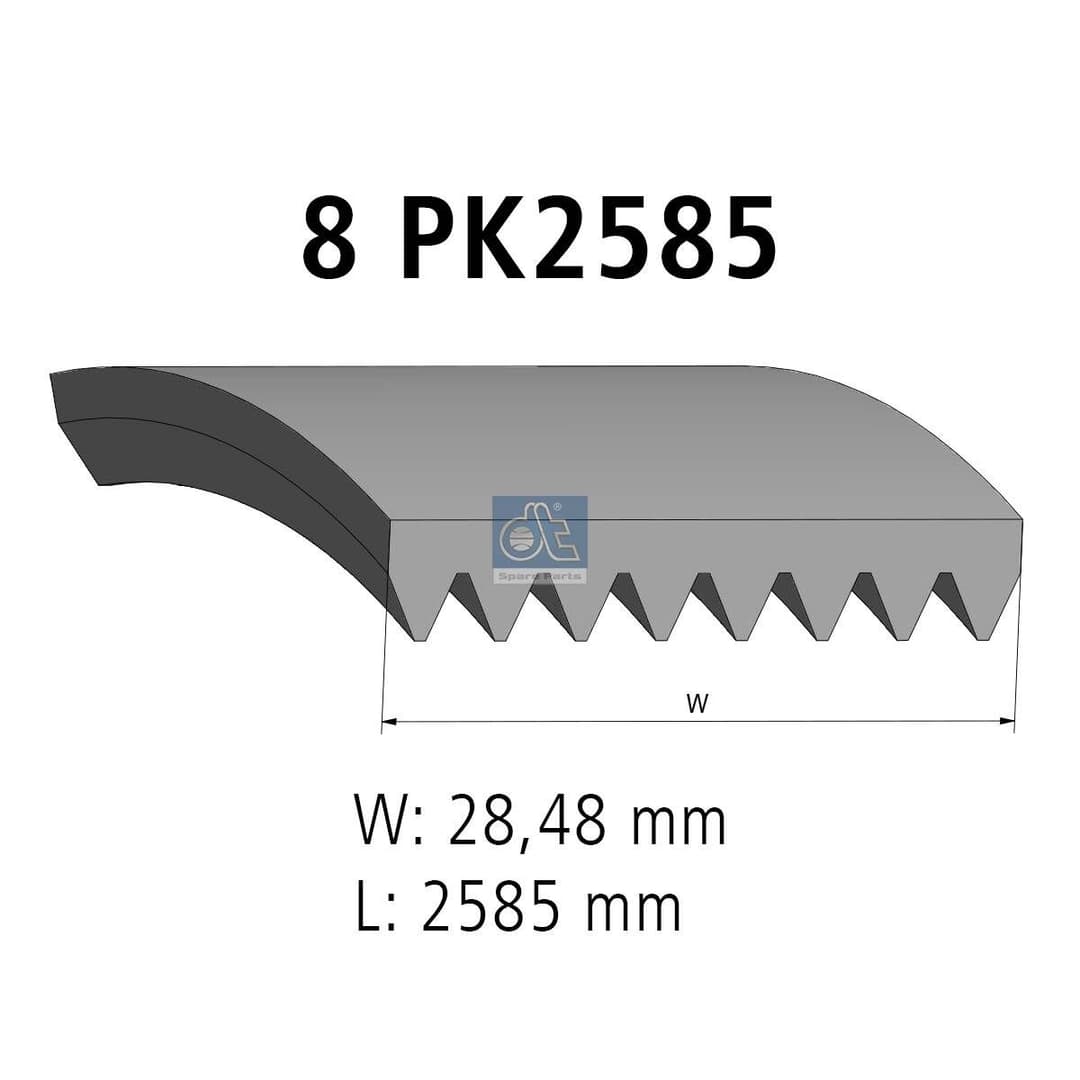 Curea transmisie cu caneluri DT Spare Parts 4.80745