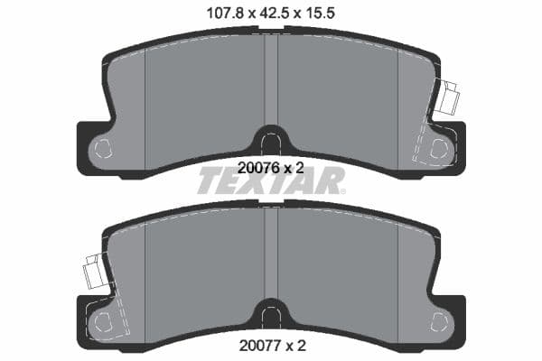 set placute frana,frana disc TEXTAR 2007601