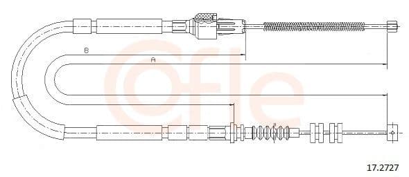 Cablu, frana de parcare COFLE 17.2727