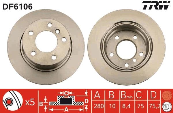Disc frana TRW DF6106