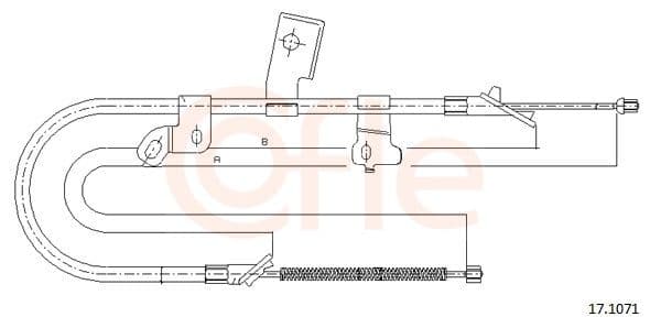 Cablu, frana de parcare COFLE 17.1071