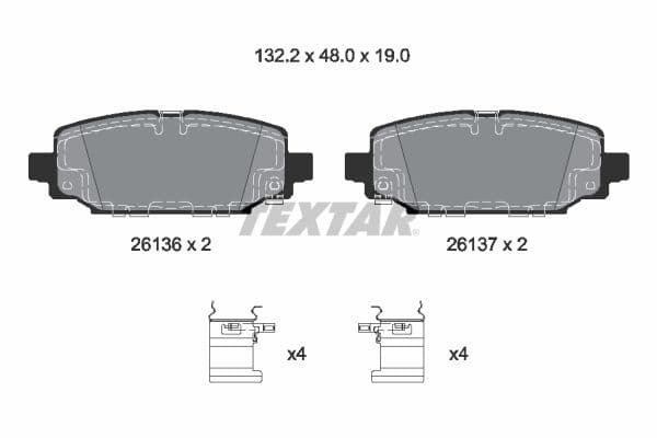 set placute frana,frana disc TEXTAR 2613601