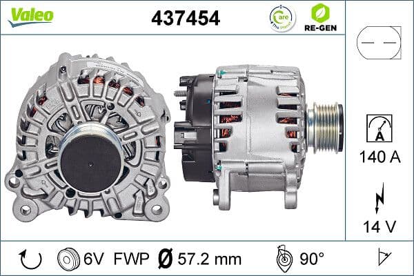 Generator / Alternator VALEO RE-GEN REMANUFACTURED 437454