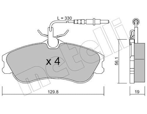 set placute frana,frana disc METELLI 22-0217-0