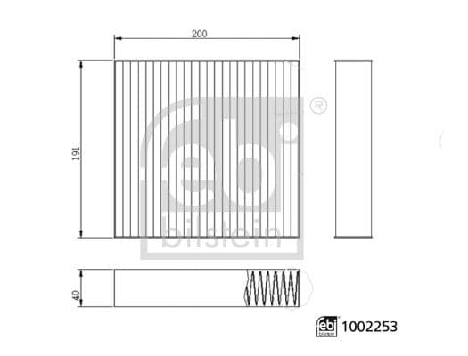 Filtru, aer habitaclu FEBI BILSTEIN 1002253