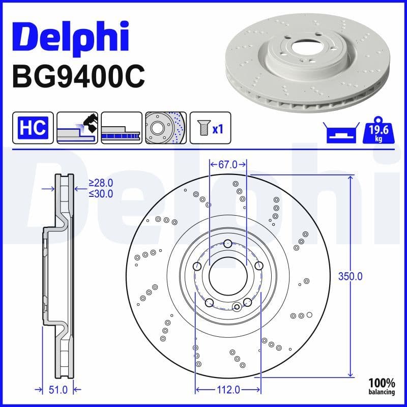 Disc frana DELPHI BG9400C