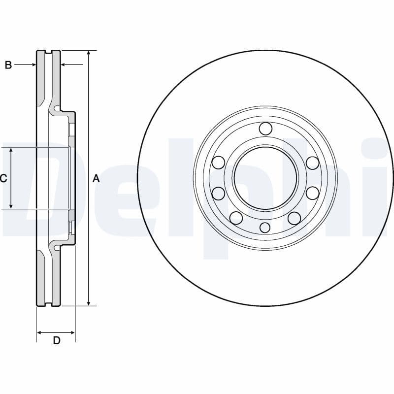 Disc frana DELPHI BG3713C