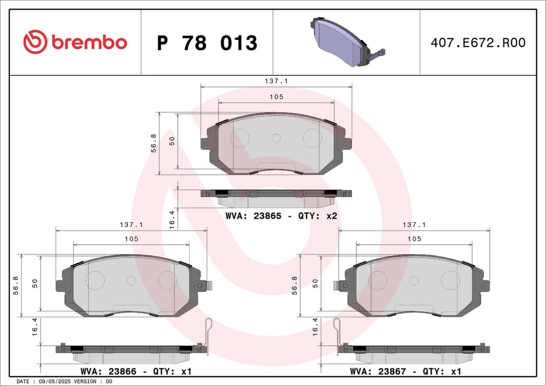 set placute frana,frana disc BREMBO XTRA LINE P 78 013X