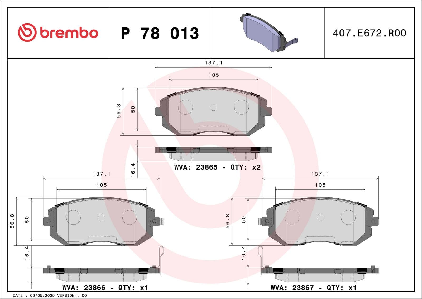 set placute frana,frana disc BREMBO XTRA LINE P 78 013X
