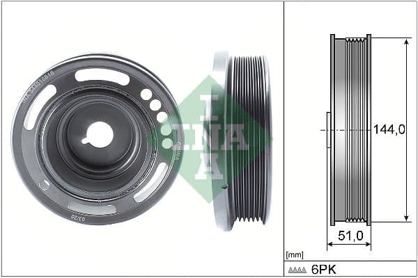 Fulie curea, arbore cotit Schaeffler INA 544 0168 10