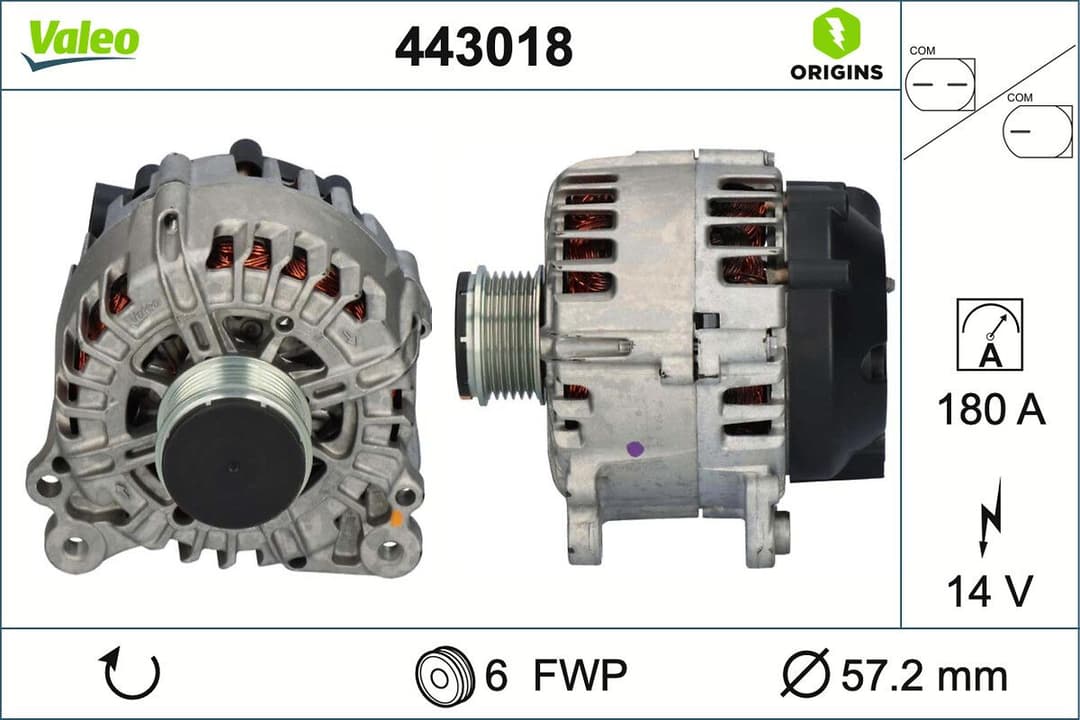 Generator / Alternator VALEO 443018