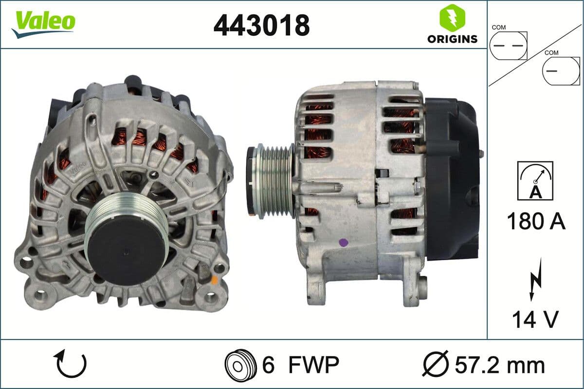 Generator / Alternator VALEO 443018