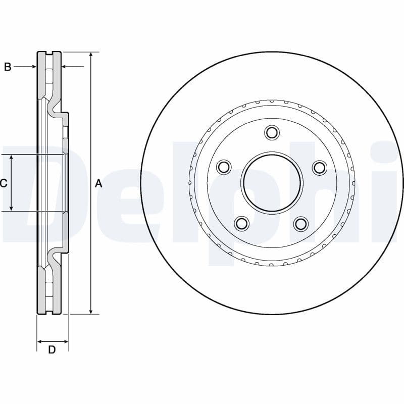 Disc frana DELPHI BG4759C