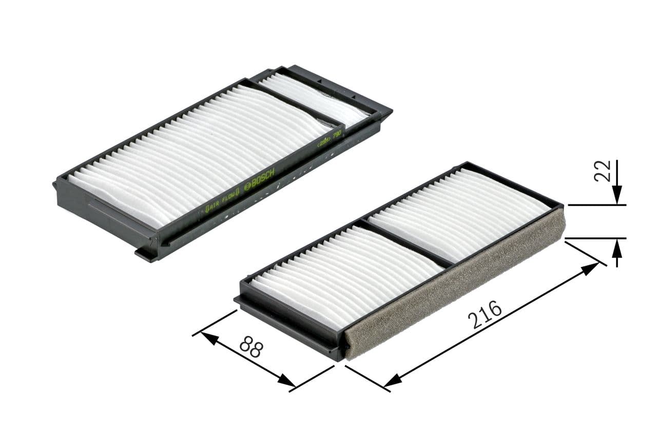 Filtru, aer habitaclu BOSCH 1 987 432 163